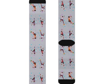 Rock Climbing Socks, Women Bouldering Socks, Indoor Climbing Gift, Sport Novelty Socks, Outdoor Socks, Climber Friend Gift, Cute Crew Socks