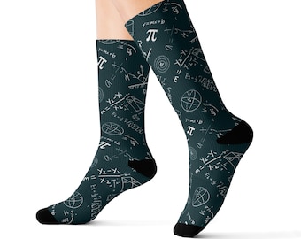 Math Equation Socks, Mathematician Socks, Math Teacher or Professor Gift, Gift for Nerds, Math Lover Socks, Teacher Appreciation Gift