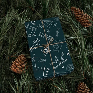 Math Teacher Gift Wrap, Back to School Gift, Algebra Wrapping Paper, Math Themed Gift Wrap, STEM Gifts, Student Gift Wrap, Nerdy Gifts image 2