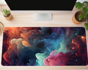 Alfombrilla de escritorio Nebula Galaxy, alfombrilla de ratón del espacio profundo, accesorio de jugador, regalo para el explorador amante del espacio, decoración de escritorio de oficina, alfombrilla de ratón extra grande