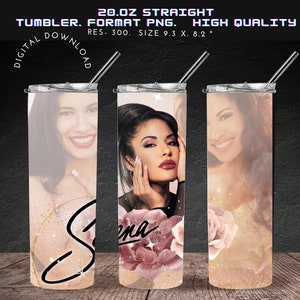 Selena, Selena Quintanilla, tumbler wrap For 20oz straight tumbler , Digital Download PNG