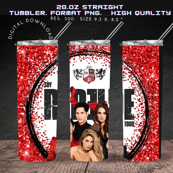 Rebelde, RBD Tour  , rbd 2023 tour Wrap design for Tumbler, Wrap design  20oz. Digital Download PNG