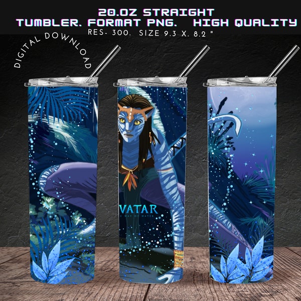 Avatar, Avatar 2  The way of water movie , Wrap design for Tumbler, Wrap design  20oz. Digital Download PNG