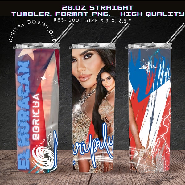 Maripily, maripily el huracán boricua, la casa de los famosos, puerto rico , Tumbler Wrap design  20oz. Digital Download PNG