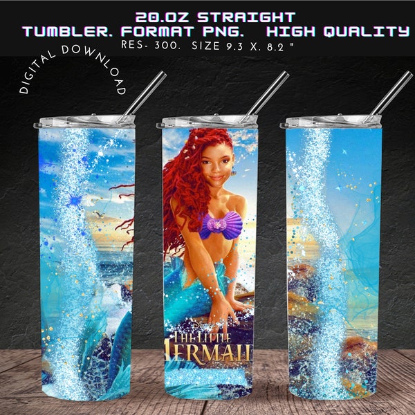 Little Mermaid 2023 Movie, Wrap design for Tumbler, Wrap design  20oz. Digital Download PNG