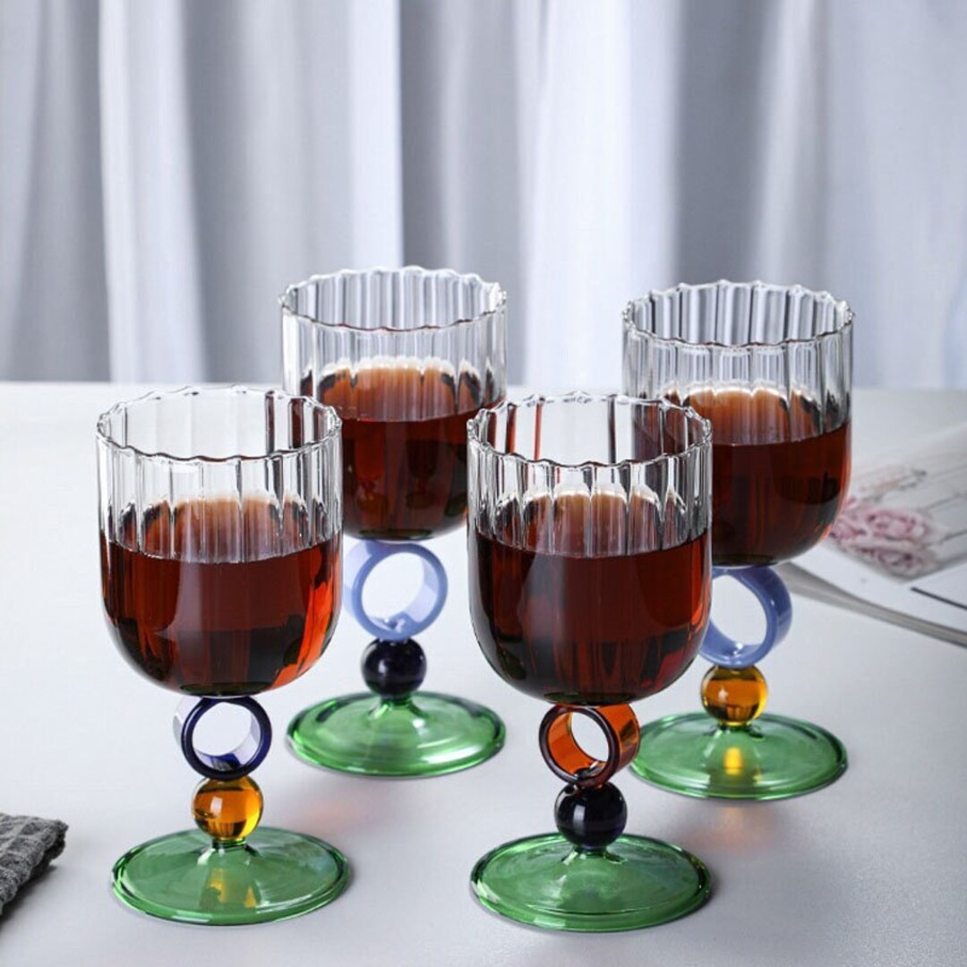 Retro Wine Glasses Ring Wine Glasses Creative Wine Glasses Etsy