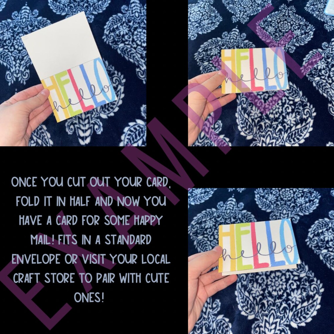 Hello Printable Card - Etsy