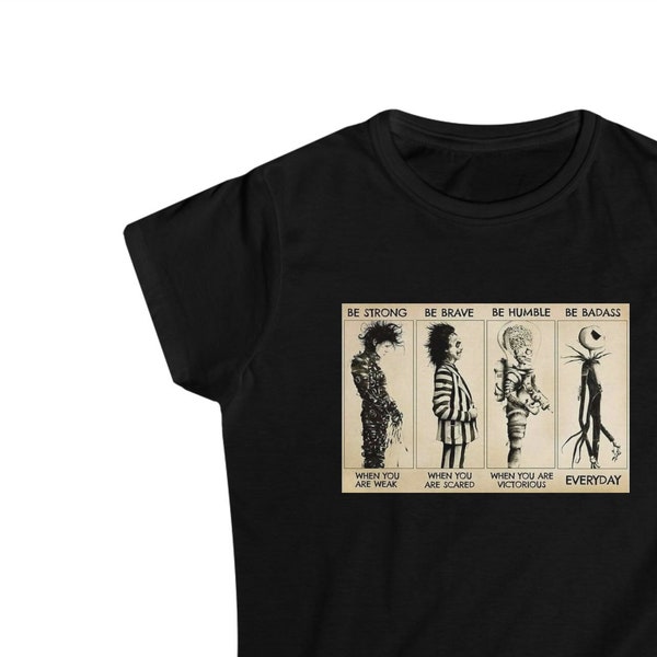 Tim Burton Films Shirt, Womens Tee, Graphic Art Tee, Beetlejuice Movie Tshirt