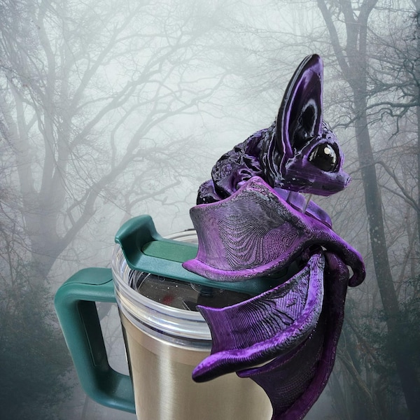 Halloween Bat Straw Topper * Stanley or Brumate 30 oz / 40oz Straw Topper * Fits 10mm or 12mm Straws * Halloween Straw Topper