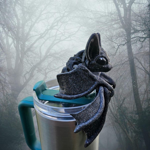 Halloween Bat Straw Topper * Stanley or Brumate 30 oz / 40oz Straw Topper * Fits 10mm or 12mm Straws * Halloween Straw Topper