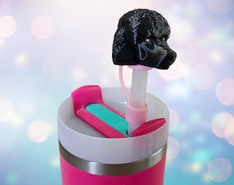 Poodle Dog * Dog Straw Topper * 10mm Straw Topper * 3D Printed * Gift *
