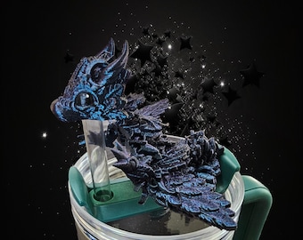 Lunar Wing Dragon Straw Topper * Stanley or BruMate 30 oz or 40oz Straw Topper * Fits 10mm or 12mm Straws *