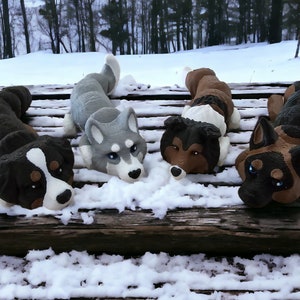 Flexi Dogs * 3D Printed Flexi Dogs * 5 Inches Long * Husky * Collie * German Shepherd * Bernese Mountain Dog