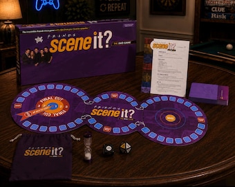 Friends Scene It? The DVD Game Complete 2005 Mattel Screenlife Trivia Board Game with DVD