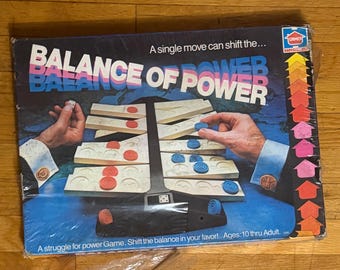 Vintage Balance of Power Brettspiel Hasbro 1979 Factory Versiegelt (Teilriss) Retro Strategiespiel