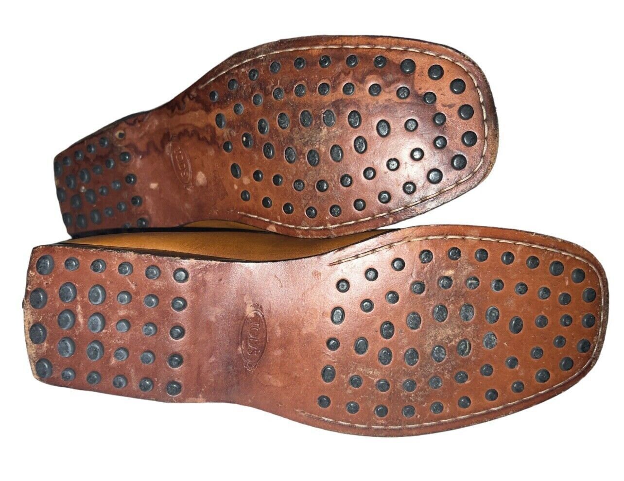 Tods City Gommino Brown Leather Driving Shoes Loafers Mens  display picture 3