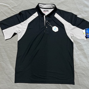 Grand Slam Polo Golf Shirt Mens Size Medium -Black/White Polyester