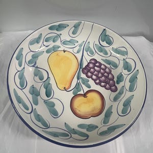 Frutteto tabletops unlimited Fruit/pasta  serving bowl handpainted