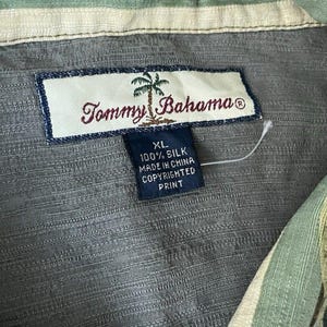 VTG Tommy Bahama 100% Silk Bowling Shirt XL Hawaiian Luau Pins Balls Retro Camp image 8