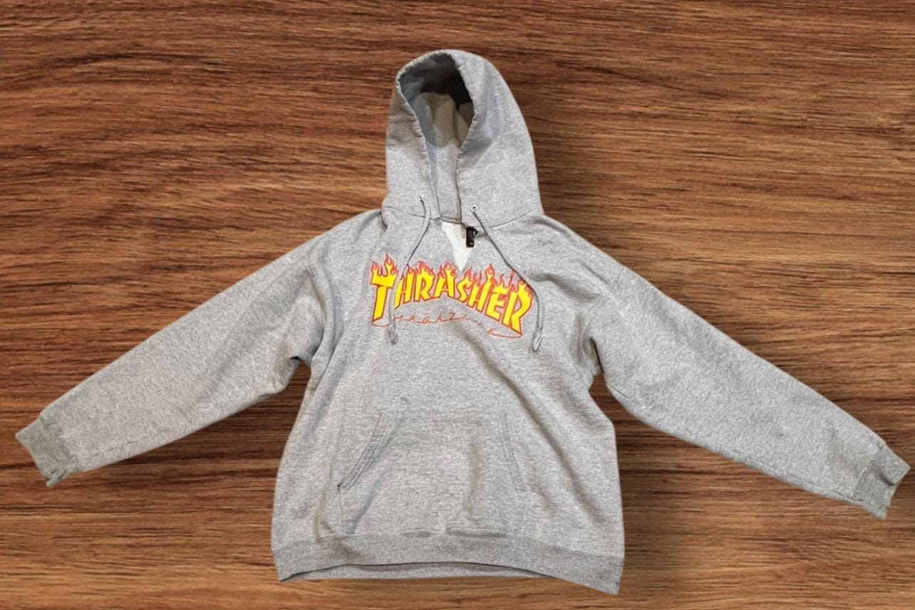Thrasher Hoodie Grey - Etsy