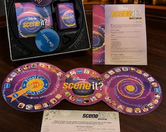 Vintage 2004 Disney Scene It DVD Game Collector Tin Disney Pixar Trivia Board Game