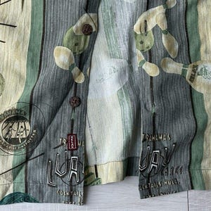 VTG Tommy Bahama 100% Silk Bowling Shirt XL Hawaiian Luau Pins Balls Retro Camp image 5