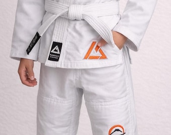 FUJI Kids BJJ Gi Set Weiß. Jugend Brasilianisch Jiu Jitsu Uniform. (Gürtel nicht enthalten)