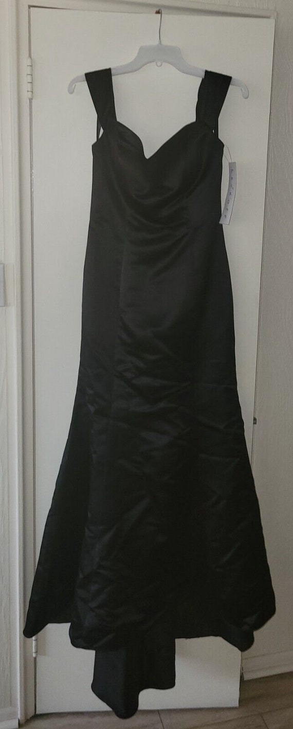 Bill Levkoff Satin Black Dress - Size 6