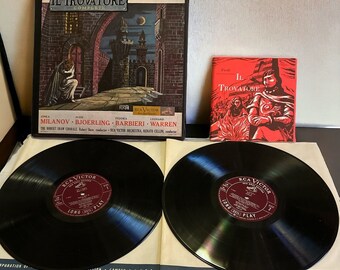 Verdi Il Trovatore complete boxset voor 2 LP's, door RCA Victor Red Seal Records LP 1952