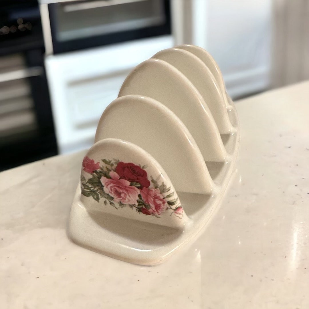Vintage 1980s Caledonia Pottery - Toast Rack With 4 Slice Capability ...