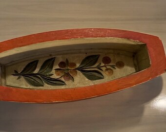 Molde de madera tallado a mano vintage.