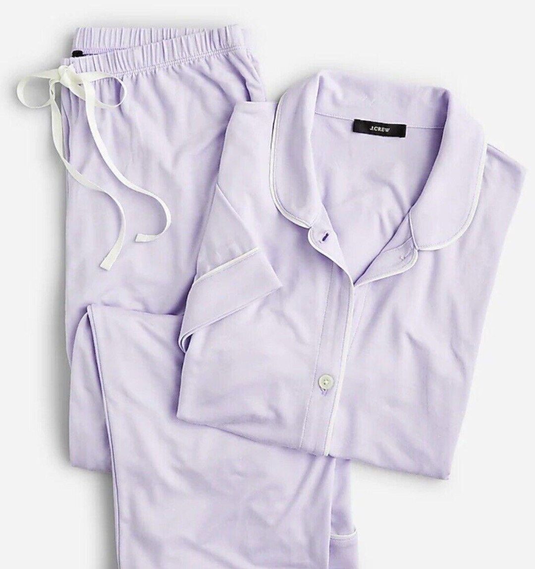 Dreamy Cotton J Crew Short Sleeve Pajama Set Crew Dreamy Long