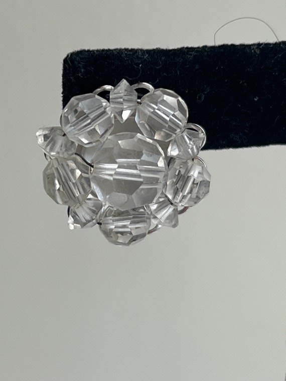 Marvella Crystal Earrings Vintage Beaded Cluster … - image 2