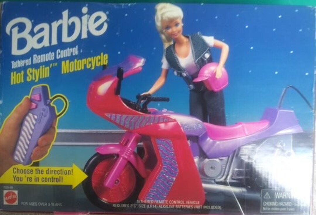 Mattel Barbie Hot Stylin Tethered Remote Control Motorcycle Motorbike Etsy Australia