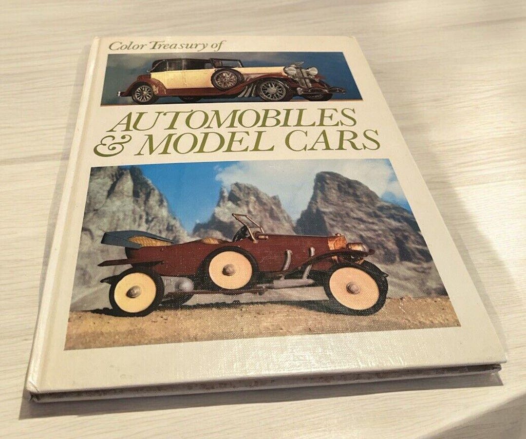 1972 COLOR TREASURY OF Automobiles & Model Cars Book Hardcover - Etsy