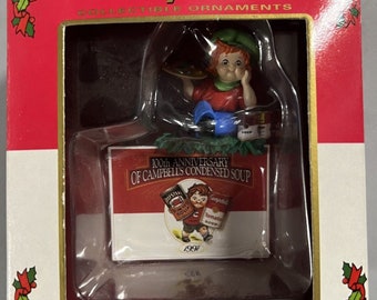 VTG NIB 1997 Campbell&#39;s Soup 100th Anniversary Collectible Christmas Ornament