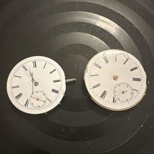 Antique Avance Retard Pocket Watch Movement For Parts Repair Only 2 See Pics image 1
