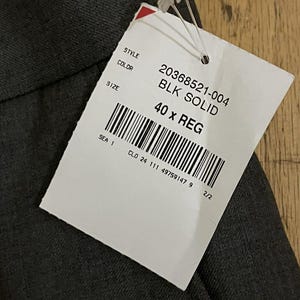 Pantaloni eleganti neri tinta unita Ben Sherman, taglia 40 Regular, nuovi con etichette. immagine 4