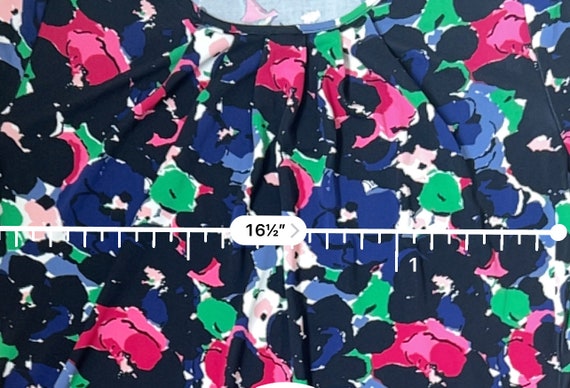 Talbots Black Multi Colored Print Midi Sheath Dre… - image 5