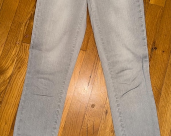 Jean skinny gris PAIGE taille 25 en denim stretch taille haute coupe slim femme