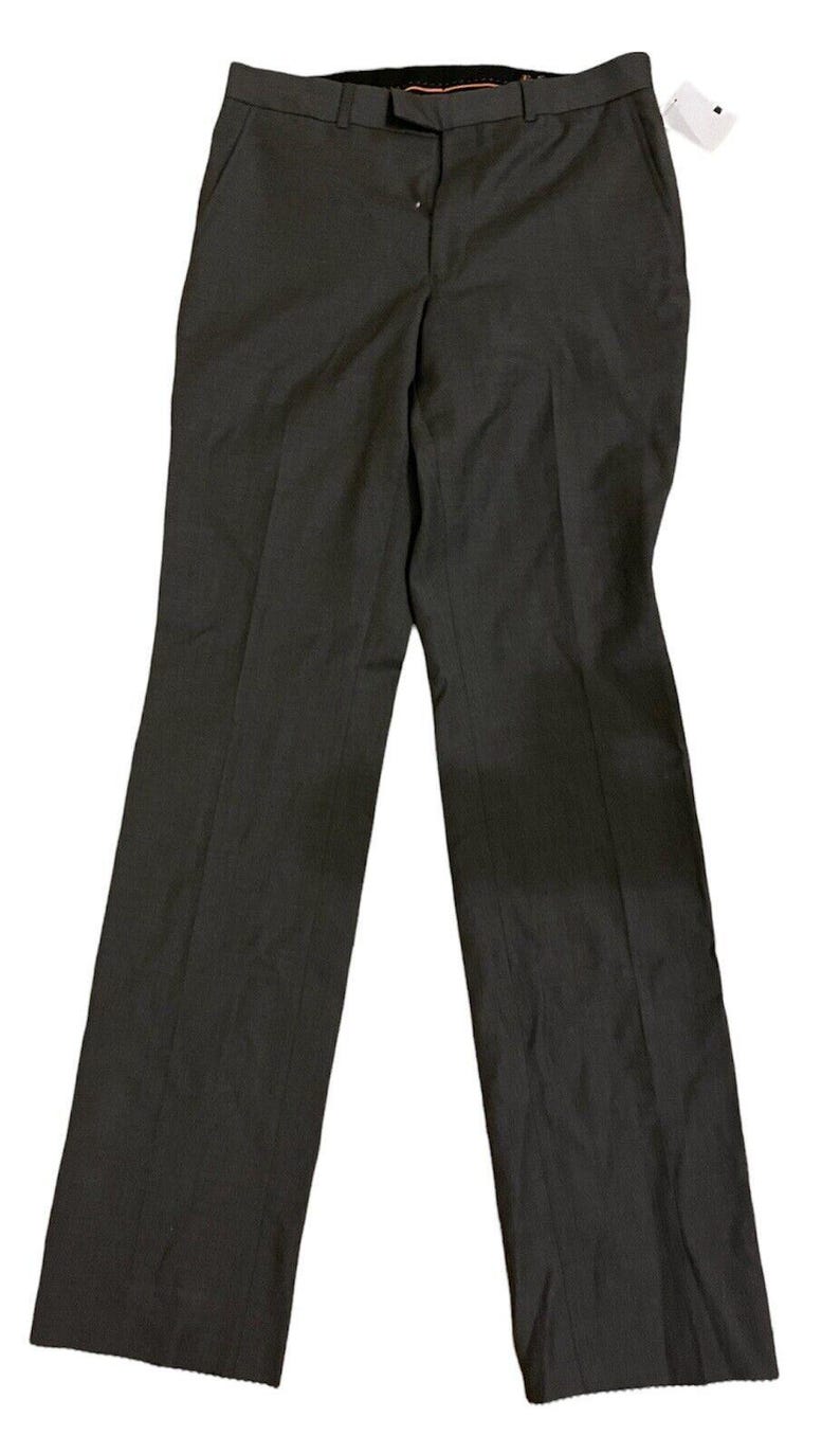 Pantaloni eleganti neri tinta unita Ben Sherman, taglia 40 Regular, nuovi con etichette. immagine 1