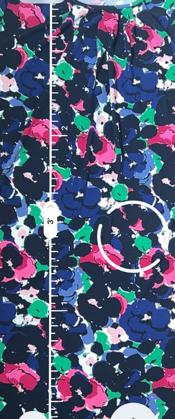 Talbots Black Multi Colored Print Midi Sheath Dre… - image 4