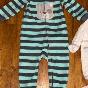Baby Pajama Bundle 6-9 Months | Carter’s, Little Me, Cloud Island | Footed Sleepers & Robe Set | Unisex Baby Clothes Lot image 2