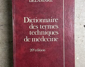 French Medical Dictionary Dictionnaire Medical Franais Paris 1978 20th Ed HC