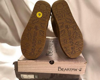 NIB Bearpaw Phyllis II Boots Hickory Brown Womens Size 9 Sheepskin Footbed Etsy