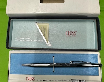 Chrome Cross Chrome #3502 Ballpoint Pen Complete Box/Instruct.