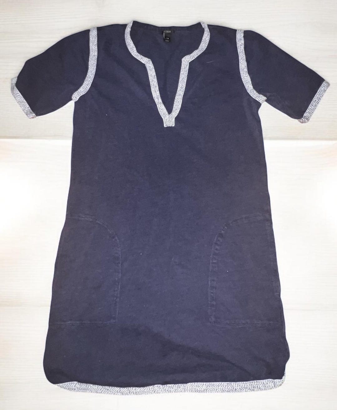 J Crew Navy Blue Knit Tunic Dress - Extra Extra Small - Etsy Israel