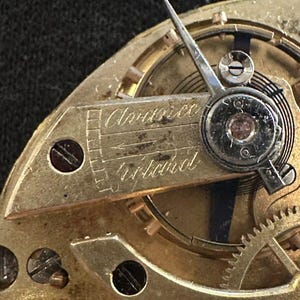 Antique Avance Retard Pocket Watch Movement For Parts Repair Only 2 See Pics image 4