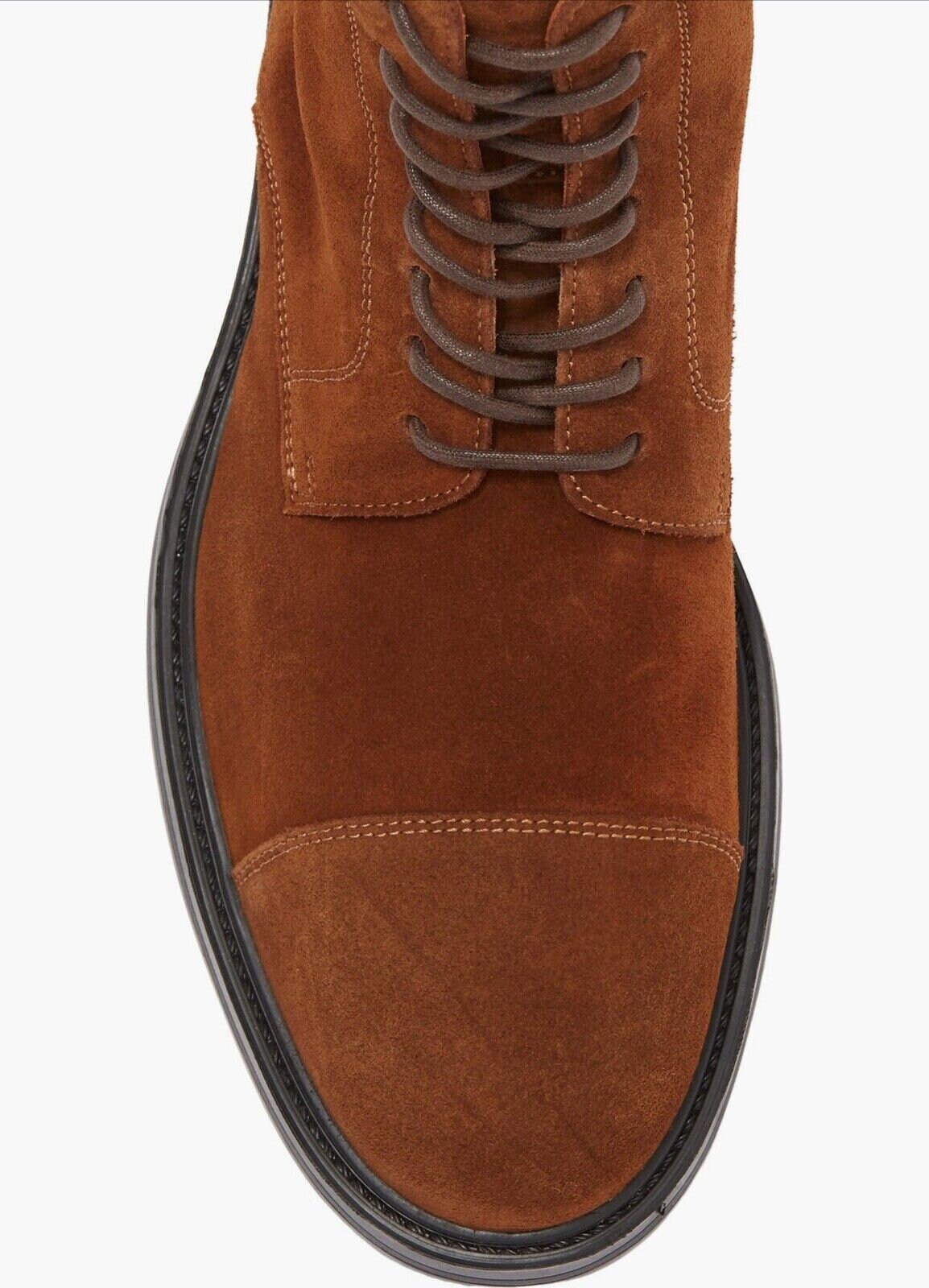 Magnanni Polar Men\'s Cap Toe Lace Up Leather Ankle Boots in Cognac Suede Size 11 Magnanni Men main image 4