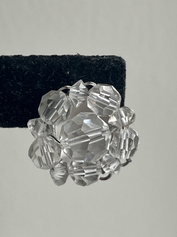Marvella Crystal Earrings Vintage Beaded Cluster … - image 3